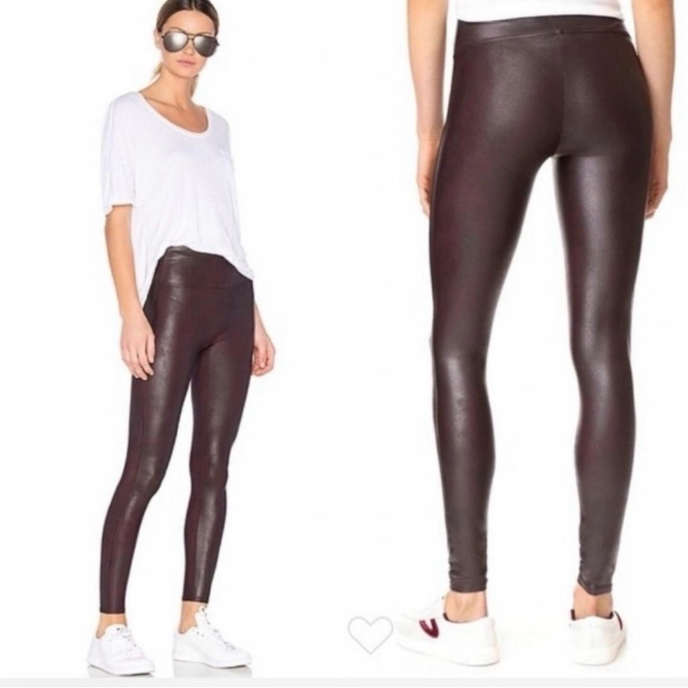 Spanx faux leather leggings size medium regular NWOT